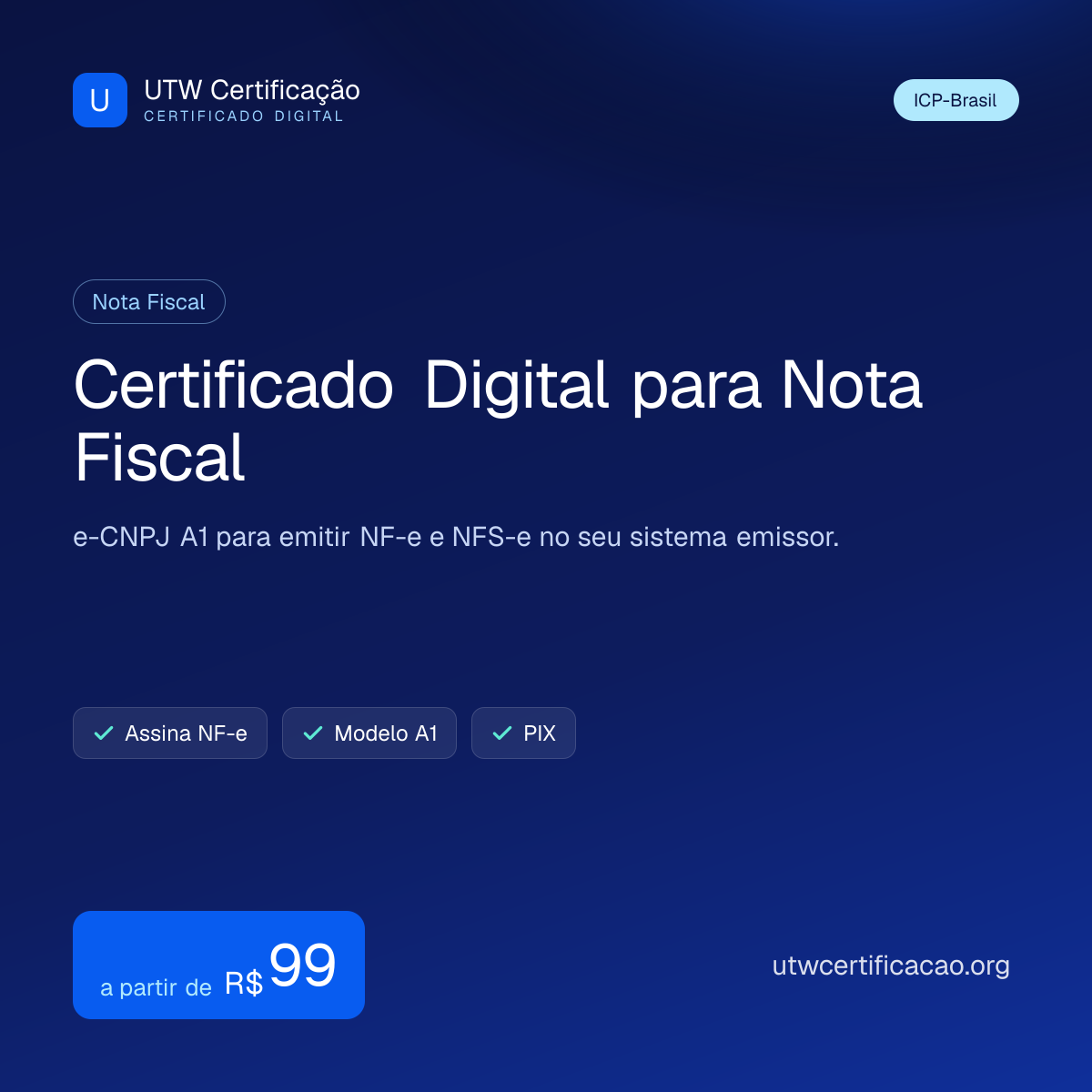 Certificado digital para nota fiscal — e-CNPJ A1